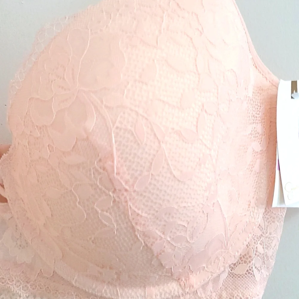 Jessica Simpson Women's Full Figure Bra Underwire Padded Peach Size 40D - Picture 3 of 7